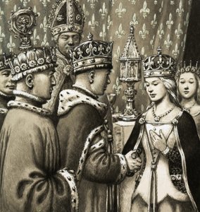 Il matrimonio tra il re Enrico V e la principessa Caterina di Francia