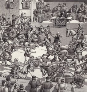 Giostra a Firenze nel XV secolo (gouache su carta)
