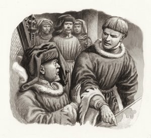 Re Enrico IV e il principe Hal (guazzo su carta)