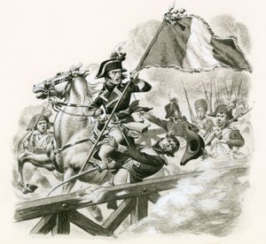 Napoleone alla testa del suo esercito attraverso il ponte di Lodi