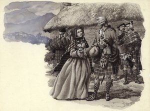 Il principe Carlo Stuart, il Giovane Pretendente, e Flora Macdonald (gouache su carta) da Pat (1907 95) Nicolle