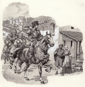 Sigismondo Malatesta, Italian mercenary (gouache on paper) da Pat (1907 95) Nicolle