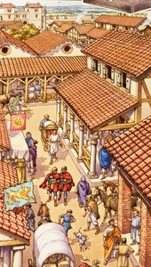 Una tipica strada londinese in epoca romana
