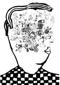 Whats In My Head, 2014 (penna e pennello)