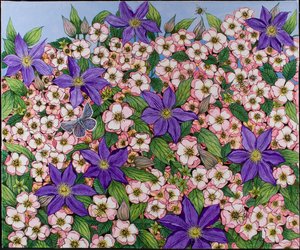 Una macchia viola, 2011 (acrilico su calicò)