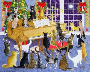 Coro di Natale (acrilico su tela)