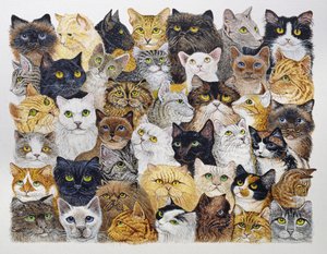 Solo il baffo del gatto (acrilico su calicò)