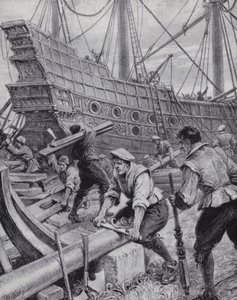 Costruzione del galeone inglese Ark Royal, l
