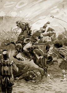 La morte di Sir Edward Pakenham, illustrazione da 