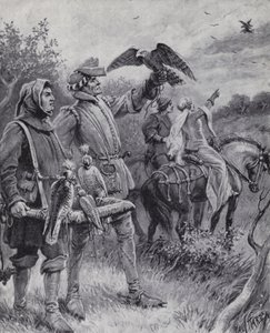 Falconeria nel Medioevo da Paul (after) Hardy