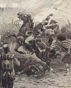 La morte di Edward Pakenham nella battaglia di New Orleans (litografia) da Paul (after) Hardy