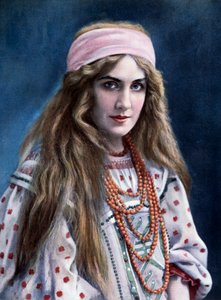 Marguerite Carre nel ruolo di Snegourotchka, in La Fanciulla di Neve, di Nikolai Rimsky-Korsakov da Paul (after) Nadar