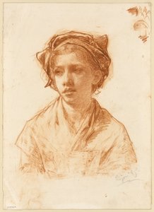 Busto di una ragazza contadina