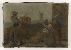 Storia del grano: La Criblatura: Bozzetto per la scuola in rue Dombasle da Paul Albert Baudouin
