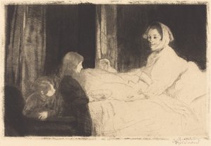 La madre malata La mère malade, 1889 da Paul Albert Besnard