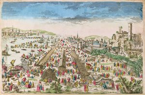 La Fiera di Beaucaire e una vista di Tarascon da Paul André Basset