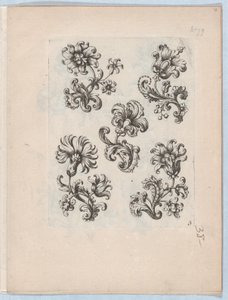 Serie di piccoli motivi floreali, Tavola 3, ca. 1670-85 da Paul Androuet Du Cerceau