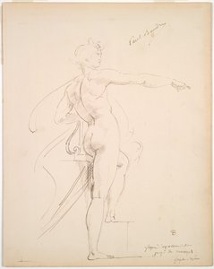 Studio di Apollo per Marsia (recto); Viso di profilo (verso)