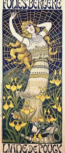 Poster per lo spettacolo della danzatrice Liane de Pougy al Folies Bergère, Parigi da Paul Berthon