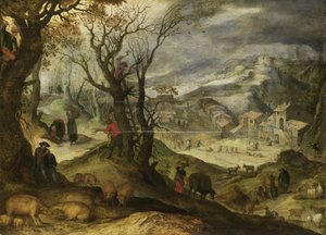 Paesaggio invernale da Paul Bril (copy after)