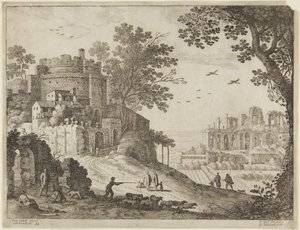 Castello e pastori da Paul Bril