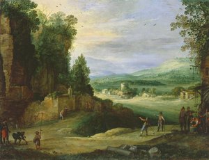 Paesaggio con uomini che giocano a «Mail à la Chicane» da Paul Bril