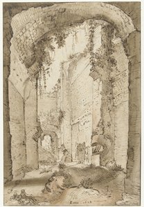 Rovine del palazzo di Settimio Severo sul Palatino da Paul Bril