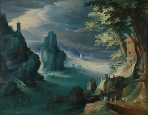 Navi sulla costa rocciosa da Paul Bril