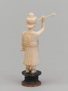 Pedone nero, pezzo degli scacchi, India, circa 1820 da Paul Carpentier