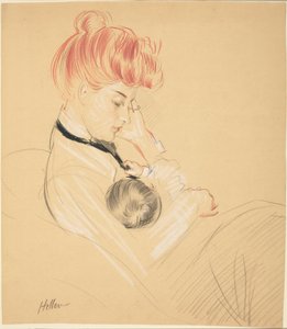 Madame Helleu che Culla Paulette tra le Braccia da Paul Cesar Helleu
