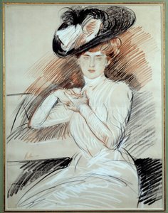Madame Helleu. Disegno di Paul Helleu (1859-1927), XX secolo. Bayonne, Museo Bonnat da Paul Cesar Helleu