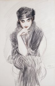 Ritratto di una signora, possibilmente Madame Van Cleef da Paul Cesar Helleu