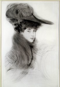 Ritratto della Duchessa di Malborough. Disegno di Paul Helleu (1859-1927), XX secolo. Bayonne, Museo Bonnat