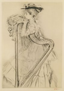 Donna con arpa da Paul Cesar Helleu