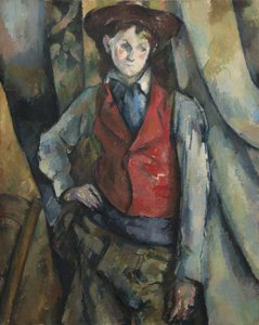Ragazzo con panciotto rosso da Paul Cézanne