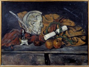 Accessori di Cezanne. Natura morta con medaglione di Philippe Solari da Paul Cézanne