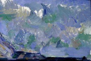 Dettaglio del cielo in La montagne Sainte Victoire da Paul Cézanne