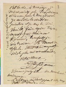 Lettera manoscritta (penna e inchiostro su carta) da Paul Cézanne