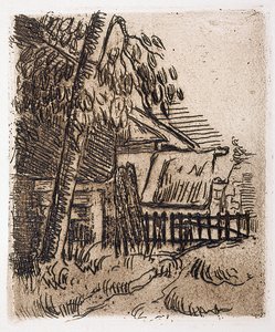 Paesaggio ad Auvers, ingresso della fattoria sulla Rue St. Remy da Paul Cézanne