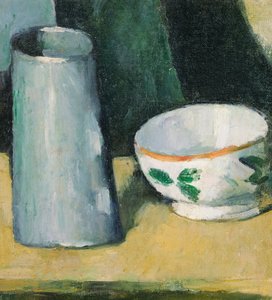 Natura morta con ciotola e brocca di latte da Paul Cézanne