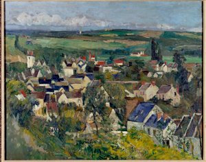 Vista panoramica di Auvers-sur-Oise da Paul Cézanne