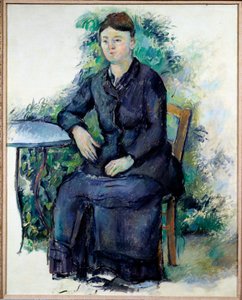 Ritratto di Madame Cezanne in un giardino da Paul Cézanne