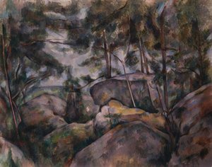 Rocce nella Foresta da Paul Cézanne