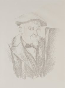Autoritratto davanti a un cavalletto da Paul Cézanne