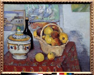 Natura morta alla zuppiera, dipinto di Paul Cézanne da Paul Cézanne