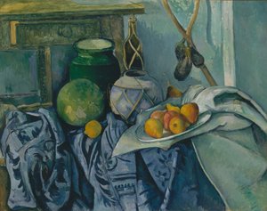 Natura morta con vaso di zenzero e melanzana da Paul Cézanne