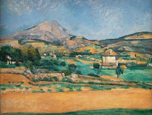 La pianura presso Montagne Sainte-Victoire. Vista da Valcros da Paul Cézanne
