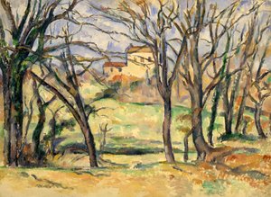 Alberi e case vicino al Jas de Bouffan da Paul Cézanne