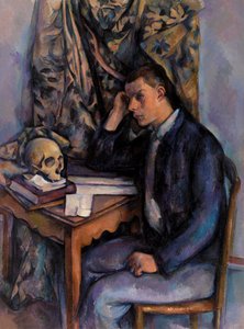 Giovane uomo e teschio da Paul Cézanne