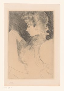 Ritratto di una donna sconosciuta che legge da Paul César Helleu (signed by artist)